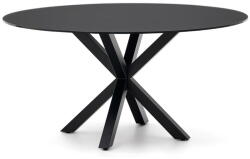 Kave Home Fekete kerek étkezőasztal üveg asztallappal ø 150 cm Argo - Kave Home - bonami - 188 080 Ft