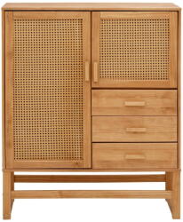 Støraa Jolene borovi fenyő komód rattan ajtókkal, szélesség 90 cm - Støraa