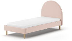 VIPACK Rózsaszín kárpitozott egyszemélyes ágy ágyráccsal 90x200 cm MOON - Vipack