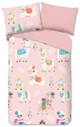 Good Morning Rózsaszín egyszemélyes flanel gyerek ágyneműhuzat 140x200 cm Ladida - Good Morning