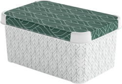 Keter Fehér-zöld fedeles műanyag tárolódoboz 29, 5x19, 5x13, 5 cm S - Curver