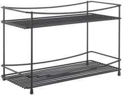 Metaltex Lava fekete kétszintes fűszertartó polc - Metaltex