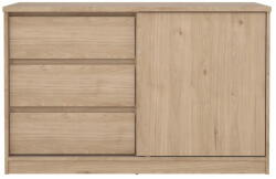 Tvilum Natúr színű komód tolóajtóval tölgyfa dekorral 119x76x50 cm Naia - Tvilum