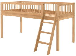 VIPACK Natúr színű magasított tölgyfa gyerekágy 90x200 cm Forrest - Vipack