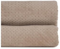 Ixia Bézs bársony steppelt ágytakaró 180x260 cm - Ixia
