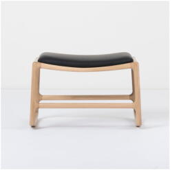 Gazzda Dedo tömör tölgyfa ülőke, fekete bivalybőr ülőkével - Gazzda