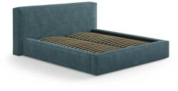 Micadoni Kék kárpitozott ágyneműtartós franciaágy ágyráccsal 140x200 cm Simon Olivia - Micadoni