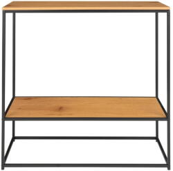 House Nordic Natúr színű konzolasztal tölgyfa dekoros asztallappal 80x36 cm Vita - House Nordic