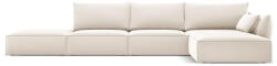 Mazzini Sofas Bézs bársony sarokkanapé (jobb oldali-heverő résszel) Vanda - Mazzini Sofas - bonami - 822 792 Ft