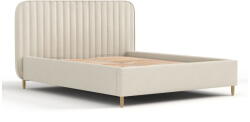 Maison de Reve Bézs kárpitozott ágyneműtartós franciaágy ágyráccsal 160x200 cm Noto - Maison de Rêve