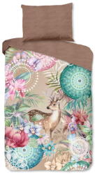 HIP Barna egyszemélyes flanel ágyneműhuzat 140x200 cm - HIP