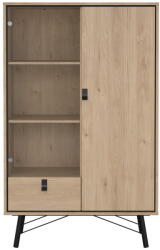 Tvilum Natúr színű tálalószekrény tölgyfa dekorral 102x162x40 cm Ry - Tvilum