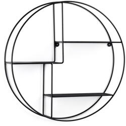 Kave Home Fekete többszintes fém fali polc 55 cm Across - Kave Home