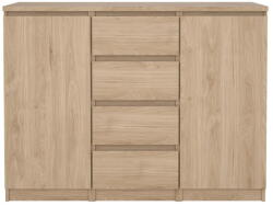 Tvilum Natúr színű komód tölgyfa dekorral 121x91x50 cm Naia - Tvilum