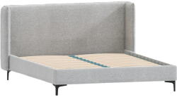 ROPEZ Szürke kárpitozott franciaágy ágyráccsal 160x200 cm Basti - Ropez
