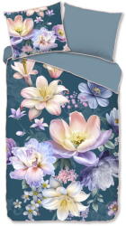 Descanso Kék egyszemélyes-hosszabbított pamut-szatén ágyneműhuzat 140x220 cm Mirery - Descanso