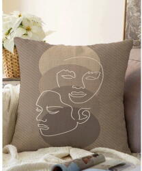 Minimalist Cushion Covers Chenille barna pamut keverék párnahuzat, 55 x 55 cm - Minimalist Cushion Covers