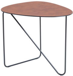 LIND DNA Konyakbarna fém dohányzóasztal 37x44 cm Curve M Bull - LIND DNA