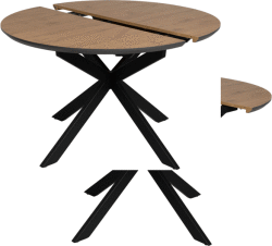 Ixia Kerek bővíthető étkezőasztal hosszabbító asztallappal ø 120 cm Rocía - Ixia - bonami - 493 281 Ft