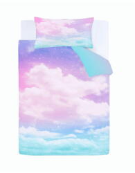 Catherine Lansfield Kék-rózsaszín egyszemélyes gyerek ágyneműhuzat 135x200 cm Ombre Rainbow Clouds - Catherine Lansfield