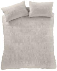 Catherine Lansfield Bézs kétszemélyes-hosszabbított krepp ágyneműhuzat 230x220 cm Seersucker - Catherine Lansfield