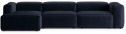 Cosmopolitan Design Sötétkék kordbársony sarokkanapé (bal oldali-heverő résszel) Bergamo - Cosmopolitan Design - bonami - 867 992 Ft