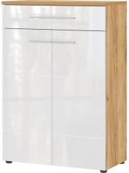 Germania Fehér-natúr színű cipőtartó tölgyfa dekorral Aledo - Germania