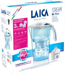 LAICA Stream Line fehér vízszűrő kancsó mechanikus kijelzővel 3db magnezium active bi-flux szűrővel