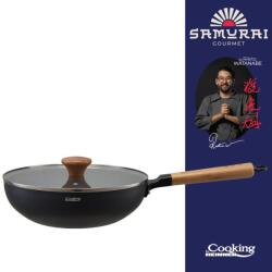 Heinner Tigae Wok Heinner + Capac 26X7.5CM RIKITO WATANABE Negru (HR-SNT-W26)