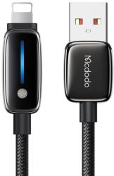 Mcdodo Data Cable (CA-0010) - Automatikus Fényerő Szabályozás, USB-A Lightning-hez, 3A, 1.2m - Fekete Mcdodo kábel