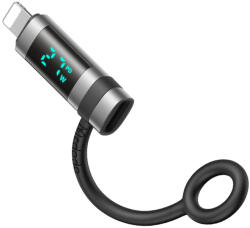 Mcdodo Adapter (OT-2610) Mcdodo - Szilikon akasztóval, Alumínium ötvözet, USB-C to Lightning 36W, HD LED kijelző - Fekete