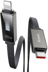 Mcdodo Type-C to Lightning 36W Mcdodo Data Cable Rythm Series (CA-4960) LED kijelző, gyors töltés, 1.2m - Fekete