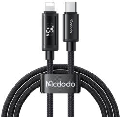Mcdodo USB-C to Lightning, Dual LED Display, 36W, Gyors töltőkábel, 1.2m - Mcdodo - Fekete (CA-7990)