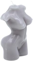 ARTI CASA Dekoratív gyertya, női mellszobor, viaszból - matt szürke szobormodell modern dekorációhoz, Arti Casa (GDED1012LGR)