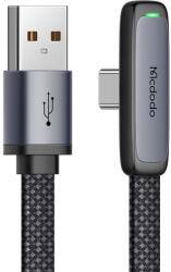 Mcdodo USB-C to USB-A 90 fokos kialakítás, 100W, LED kijelző, 1.2m adatkábel fekete (CA-3340)