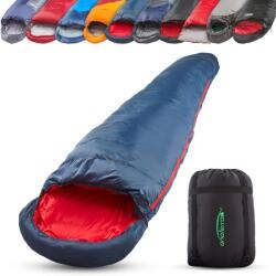 Anaterra Sac de dormit outdoor, puf de rață, 230x80x50 cm, albastru (10010003) Sac de dormit
