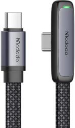 Mcdodo Data Cable Mcdodo (CA-3360) - USB-C - USB-C, 90 fokos dizájn, 100W, LED kijelző, 1.2m - Fekete