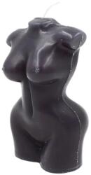 ARTI CASA Dekoratív gyertya, női mellszobor, viaszból - matt fekete szobormodell modern dekorációhoz, Arti Casa (GDED1012LNE)