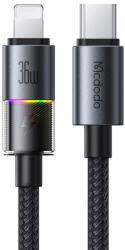 Mcdodo USB-C to Lightning Mcdodo - Data Cable (CA-8190) - hét színes LED világítással, 36W, 3A, 1.2m - Fekete
