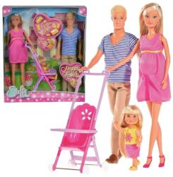 Simba Toys Terhes Steffi és Kevin baba kislányukkal