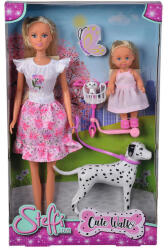 Simba Toys Steffi és Évi kutyát sétáltatnak