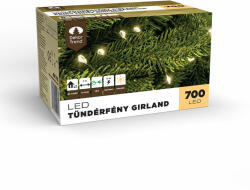 DekorTrend Tündérfény girland, 700 LED, meleg fehér, zöld kábel (KDC_713)