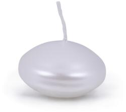 DONAU Úszógyertyák, Kerek, Lakkozott, 48 X 28 mm, 12 db/szett, Donau Home - Gyöngyházfehér (DH-45332219-44)