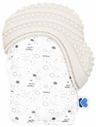 KikkaBoo bébikesztyű szilikonos rágókával Szavanna szürke - babamarket