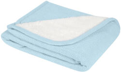 KikkaBoo takaró prémium pamut/sherpa kétoldalas 75x100cm Dream Big melange kék - babamarket