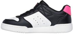Skechers Skechers, Quick Street tépőzáras műbőr sneaker, Fekete, 28 EU (310241L-BKWP-28)