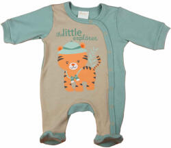 Asti Hosszú ujjú vékony pamut baba rugdalózó Tigris mintával