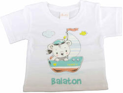 Asti Rövid ujjú Balatonos hajós maci póló