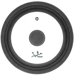 Jata univerzális szilikon és edzett üveg fedő, többfunkciós, fém alkatrészek nélkül, mikrohullámú sütőbe és mosogatógépbe, gőzszeleppel (T-MLX29210)