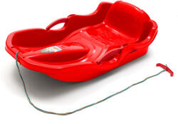 Baby Mix Műanyag lapos szánkó háttámlával és fékekkel Baby Mix SPEED BOB piros (2-49280)